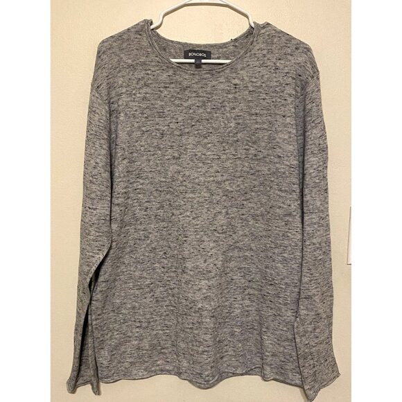 Bonobos Other - Men's Bonobos Heathered Gray‎ Long Sleeve Crewneck Sweater Size XL